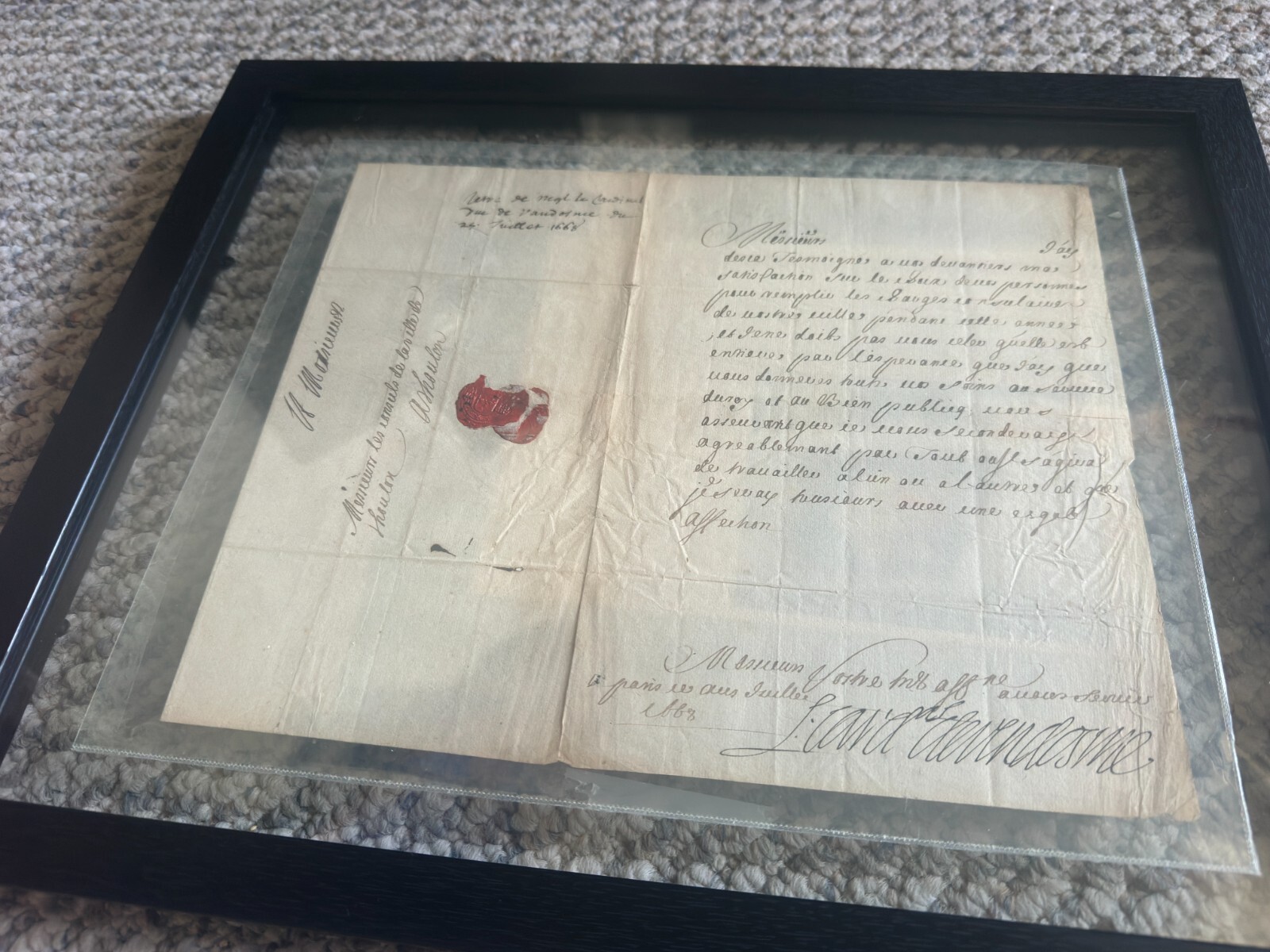 Louis de Bourbon,Letter Signed
