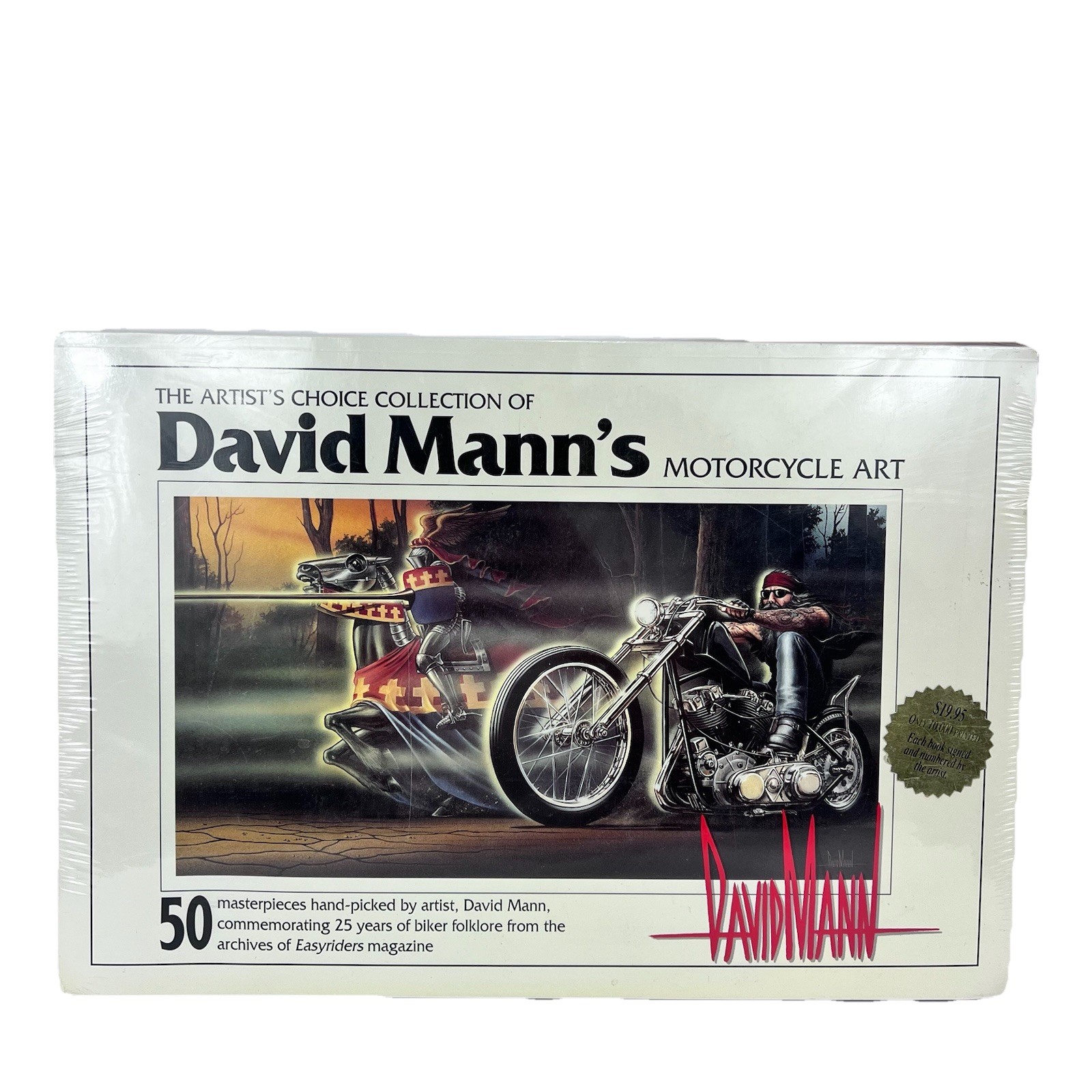 David Mann 50 Magnificent Works Of Motorcycle Art Easyriders Book Signed New