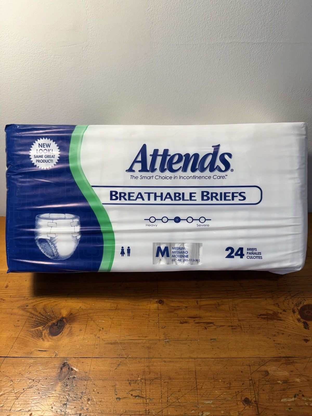 Vintage Attends Adult Diapers Medium Breathable  24 Pack BRB20 SEALED ~2011