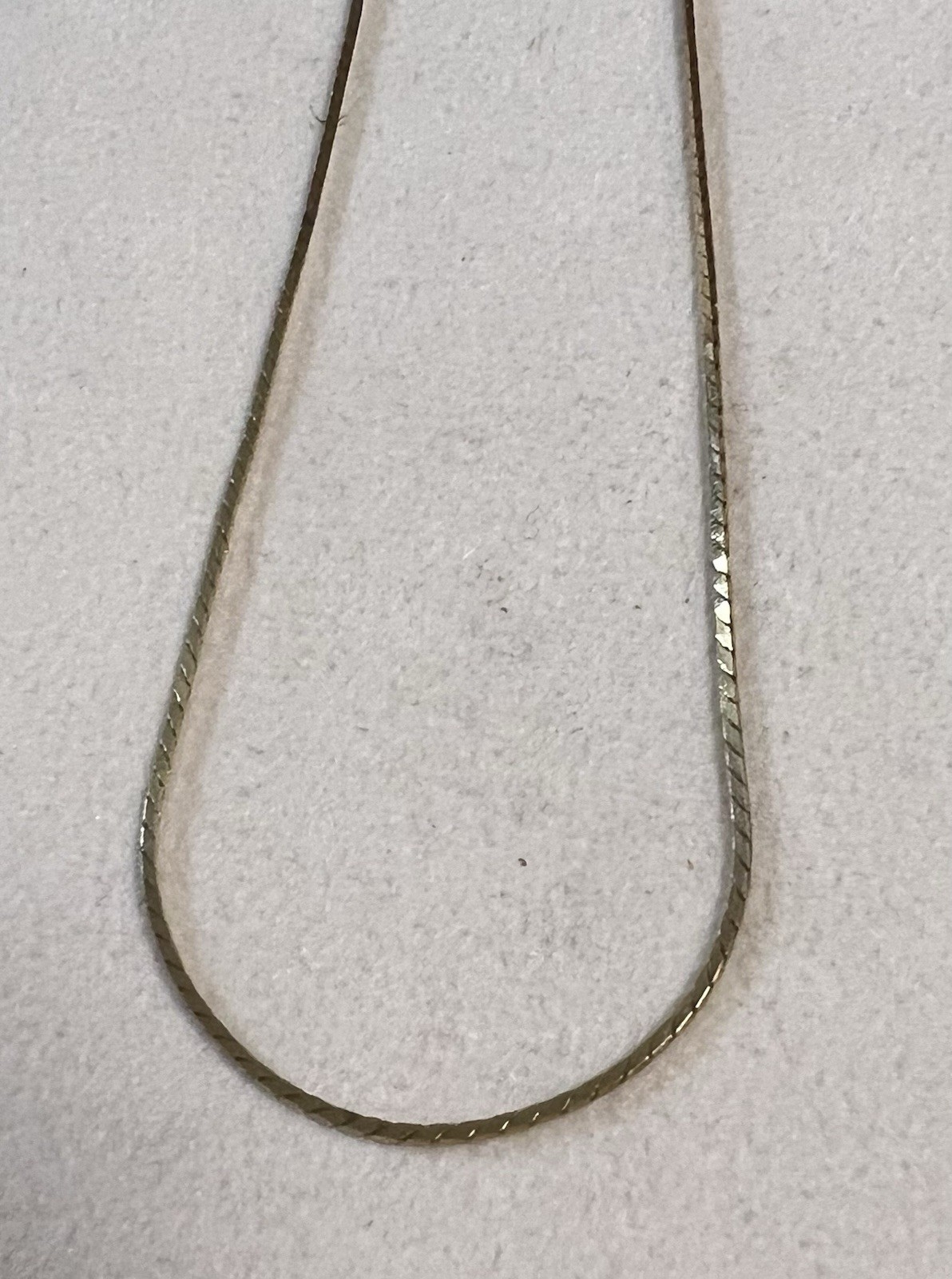 Vintage Italian 14 Karat Gold Cobra Link Necklace 15 & 3/8\