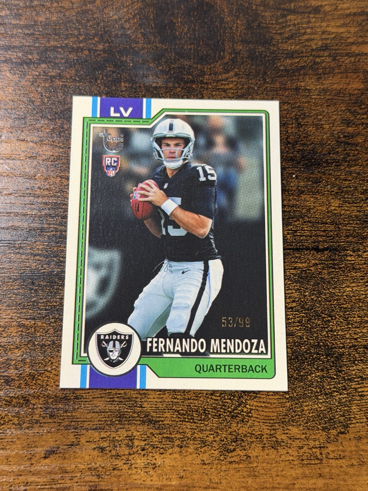 Fernando Mendoza 2026 Topps Football #301 Vintage Stock Variation /99 Raiders RC