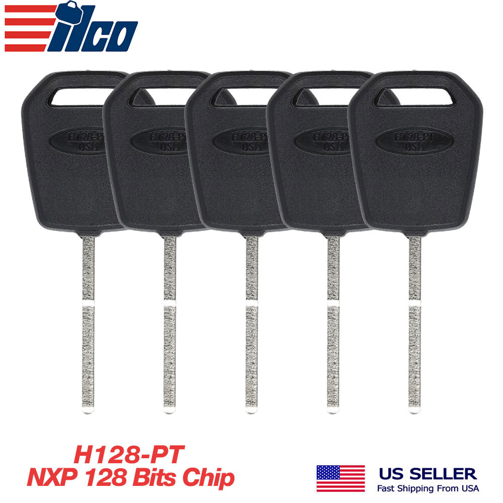 5X ILCO Transponder Key for Ford H128-PT 128 Bit Ford Chip