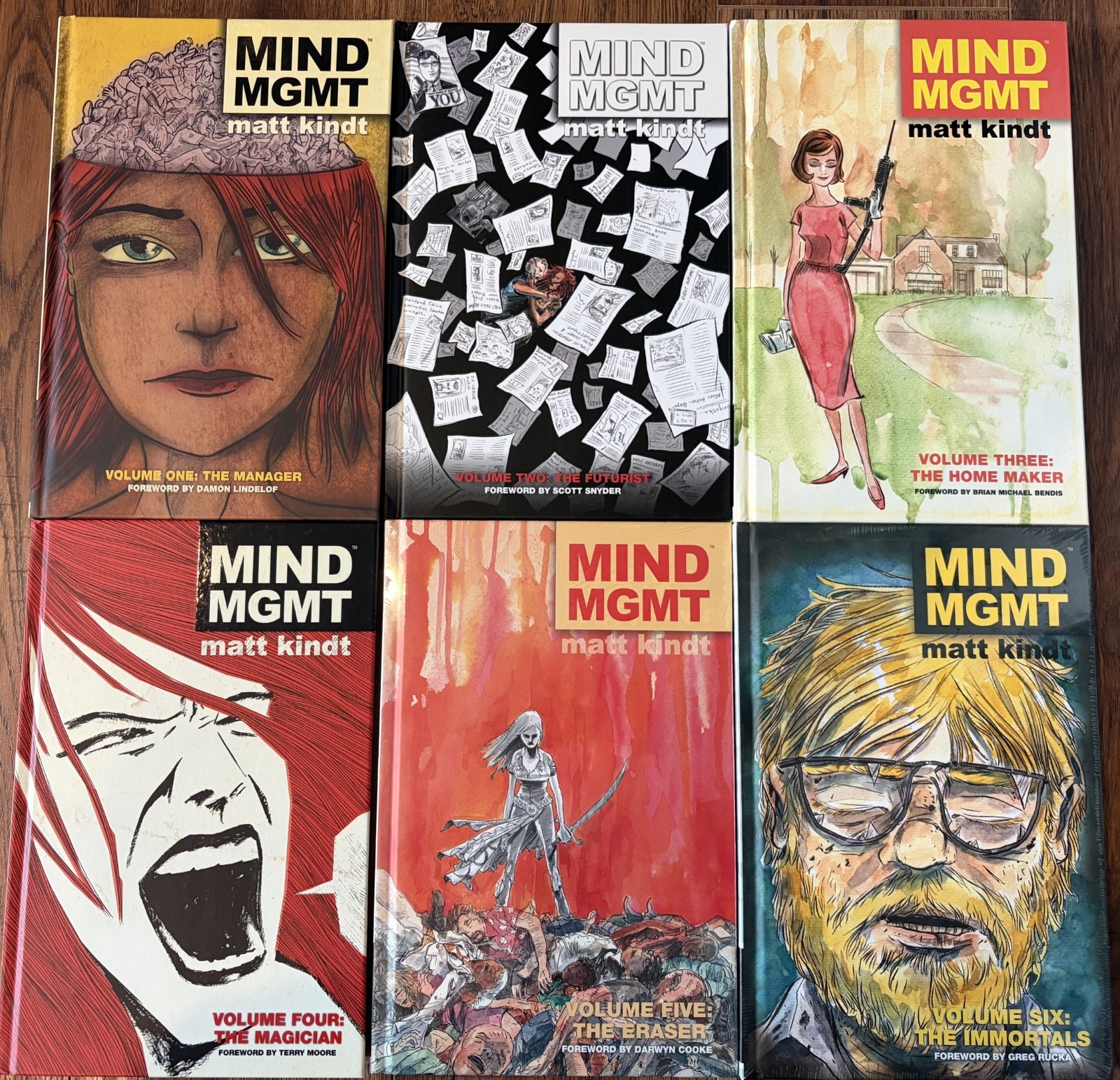 Mind MGMT Volumes 1 - 6 by Matt Kindt (Complete Hardcover Set) Dark Horse Lot Mind MGMT Volumes 1 - 6 by Matt Kindt (Complete Hardcover Set) Dark Horse Lot