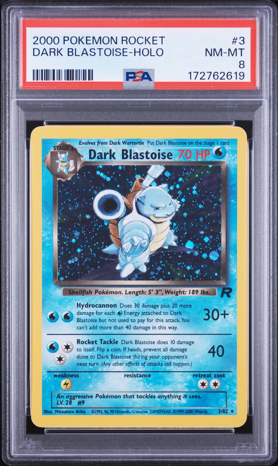 Pokemon Dark Blastoise Holo Team Rocket 3 PSA 8 Pokemon Dark Blastoise Holo Team Rocket 3 PSA 8