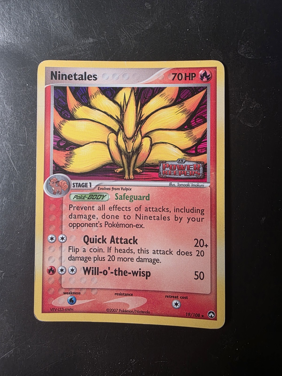 Pokemon TCG Ninetales 19/108 EX Power Keepers Reverse Holo English Rare HP/DMG Pokemon TCG Ninetales 19/108 EX Power Keepers Reverse Holo English Rare HP/DMG