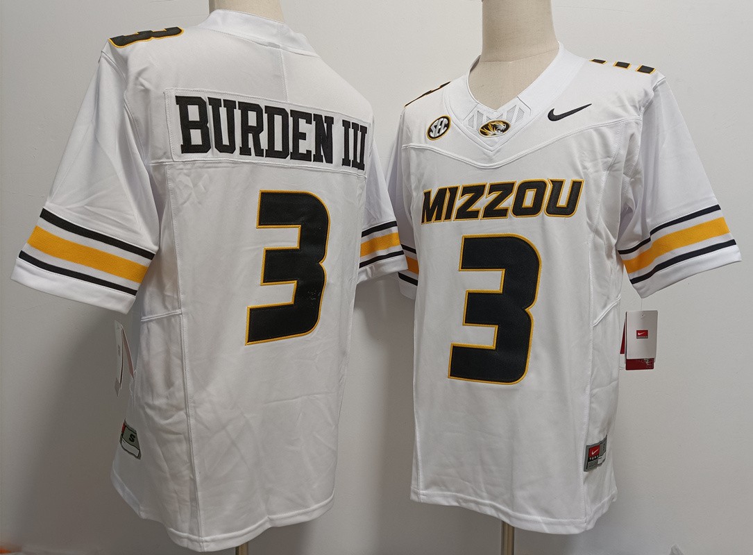 3 Colors Luther Burden III 3# Missouri Tigers Jersey All Stitched 3 Colors Luther Burden III 3# Missouri Tigers Jersey All Stitched