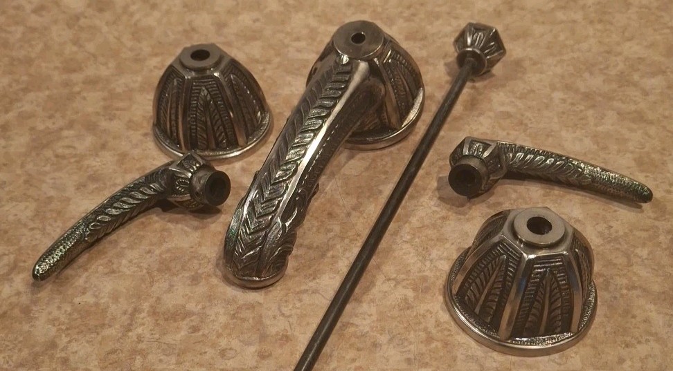 Vintage Phylrich Luxury Faucet, Ribbon & Reed, Herringbone Vintage Phylrich Luxury Faucet, Ribbon & Reed, Herringbone