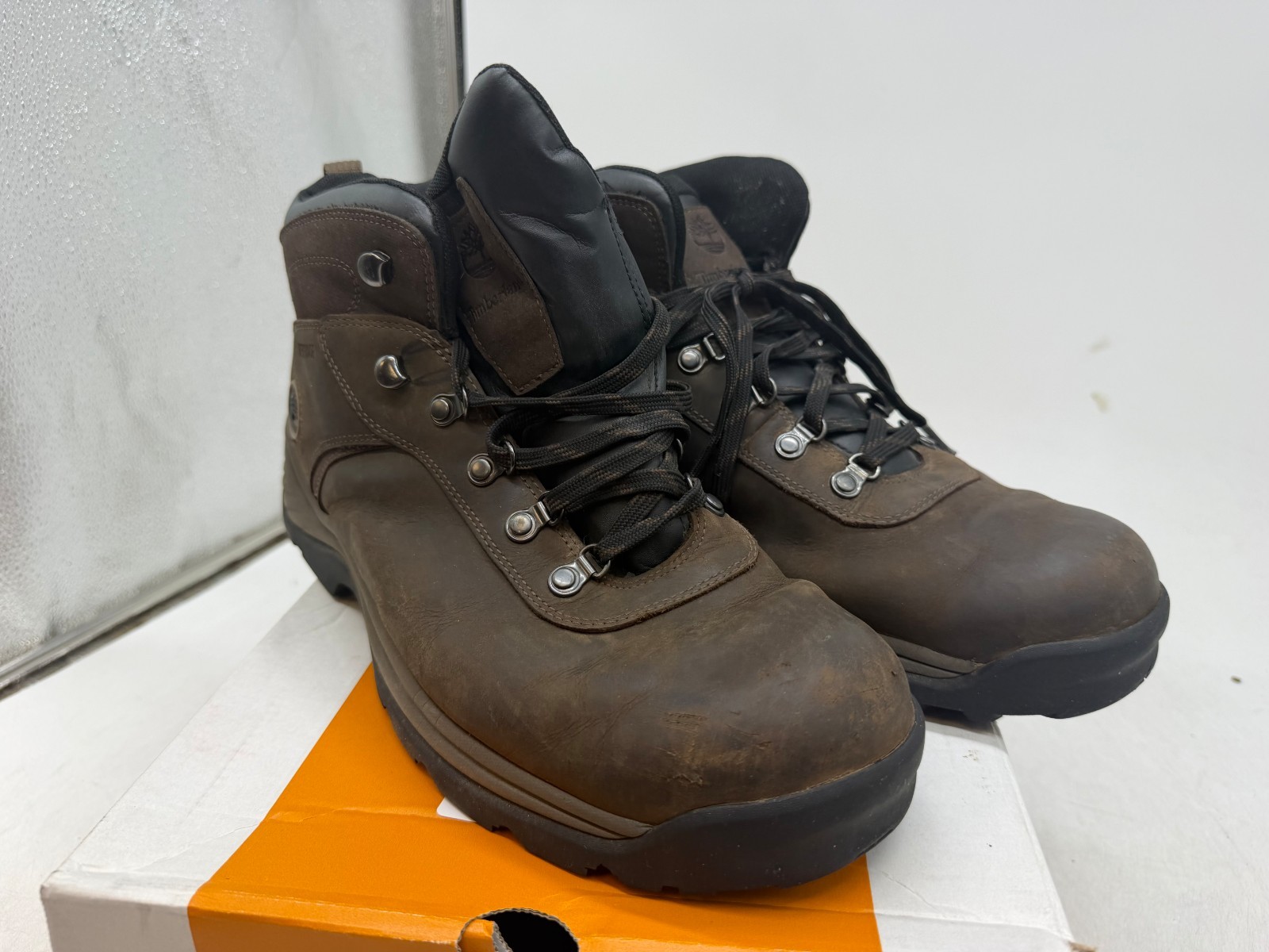 Timberland Flume Hiking Boots Men\'s Brown Leather Waterproof Outdoor - 12 Timberland Flume Hiking Boots Men\'s Brown Leather Waterproof Outdoor - 12