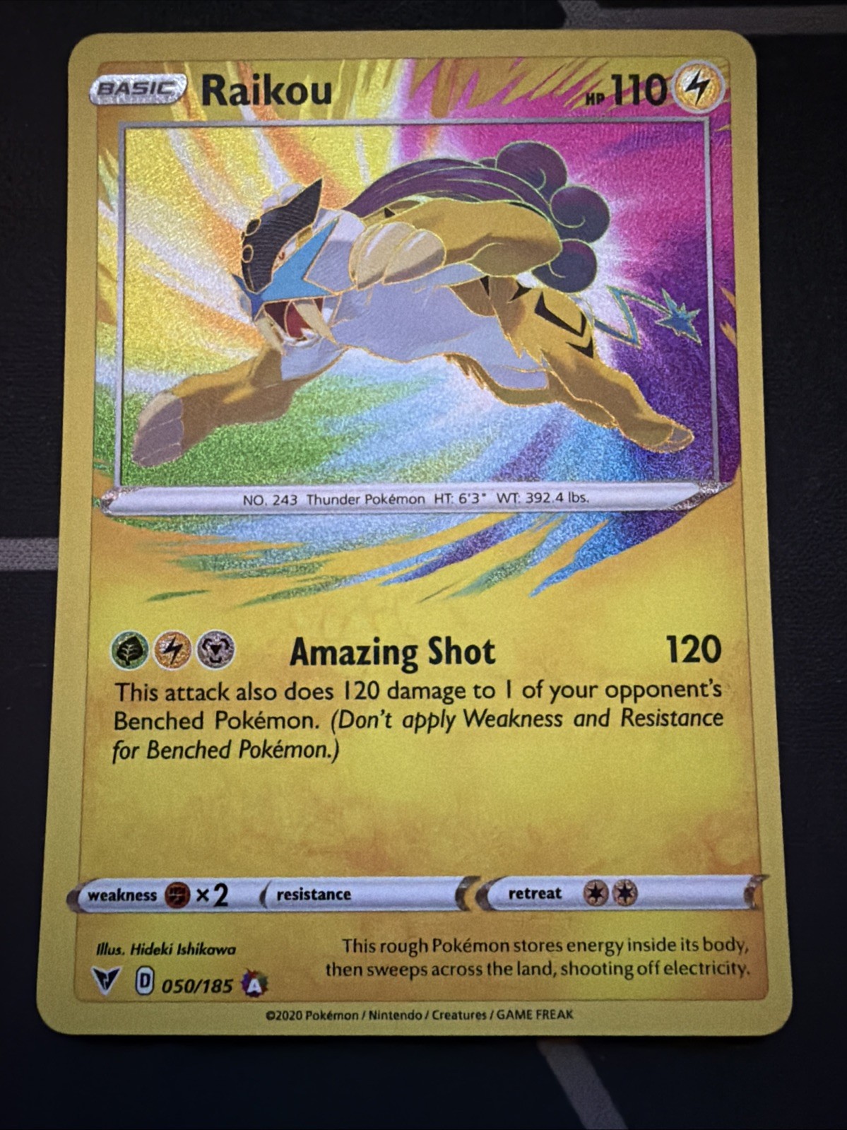 Raikou 050/185 Swsh04: Vivid Voltage Holo