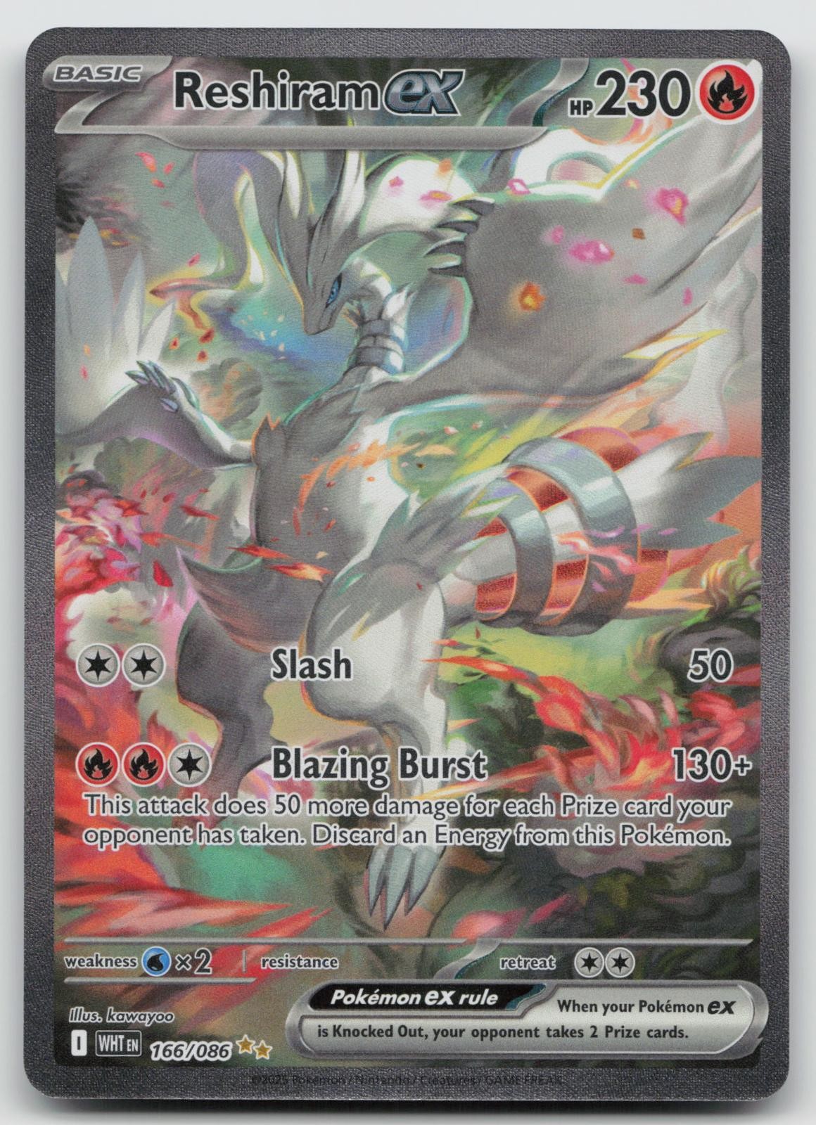 Reshiram ex 166/086 Holo Special Illustration Rare White Flare Pokemon Near Mint
