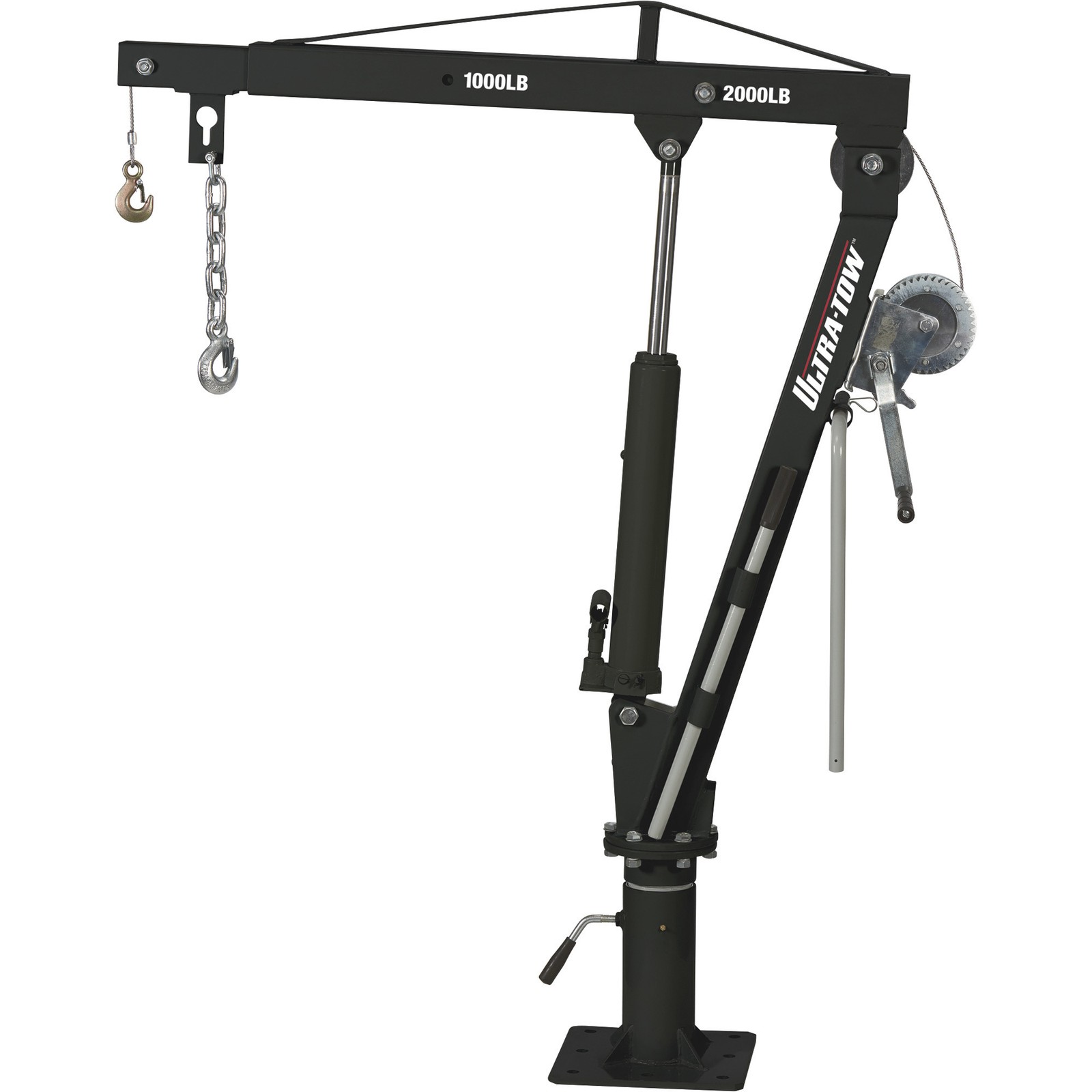 Ultra-Tow Hydraulic Pickup Truck Crane with Hand Winch, 2000-Lb. Capacity, Ultra-Tow Hydraulic Pickup Truck Crane with Hand Winch, 2000-Lb. Capacity,
