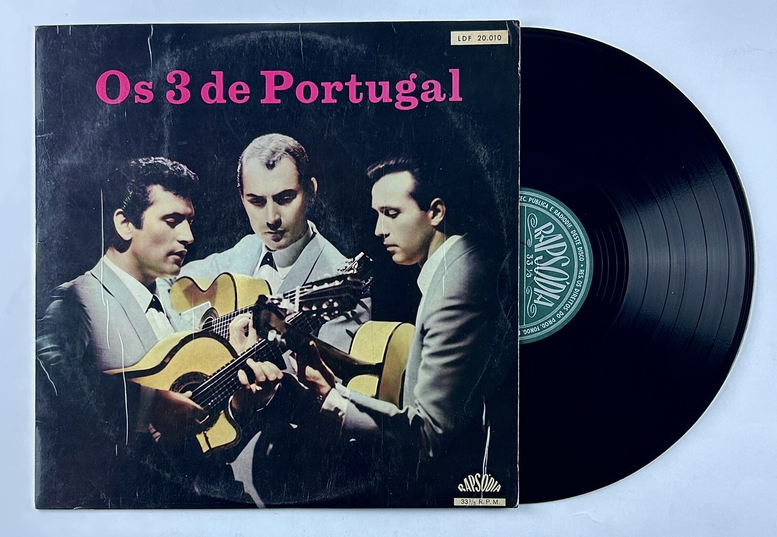 Os 3 De Portugal Signed 1966 1st Press LP Rare Portuguese Folk Vinyl VG+ VG