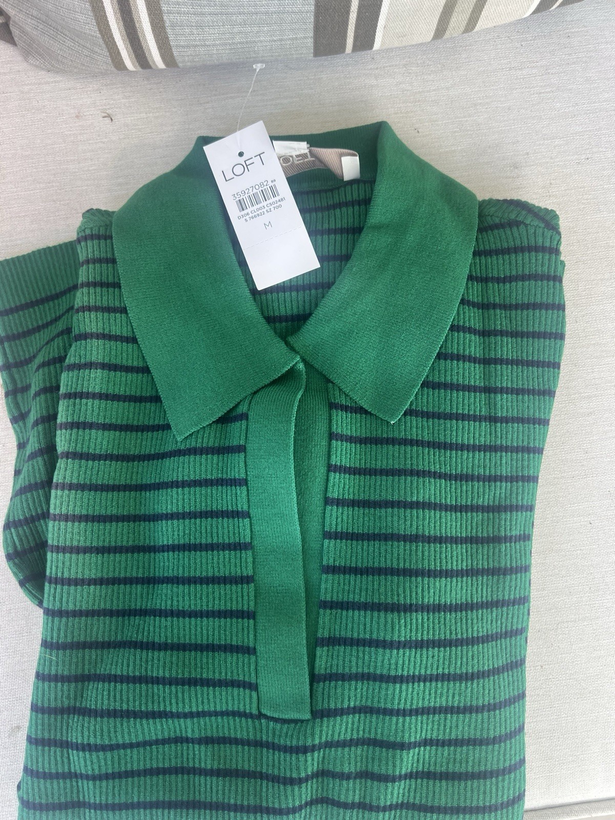 Loft  Green Long Sleeve Blouse