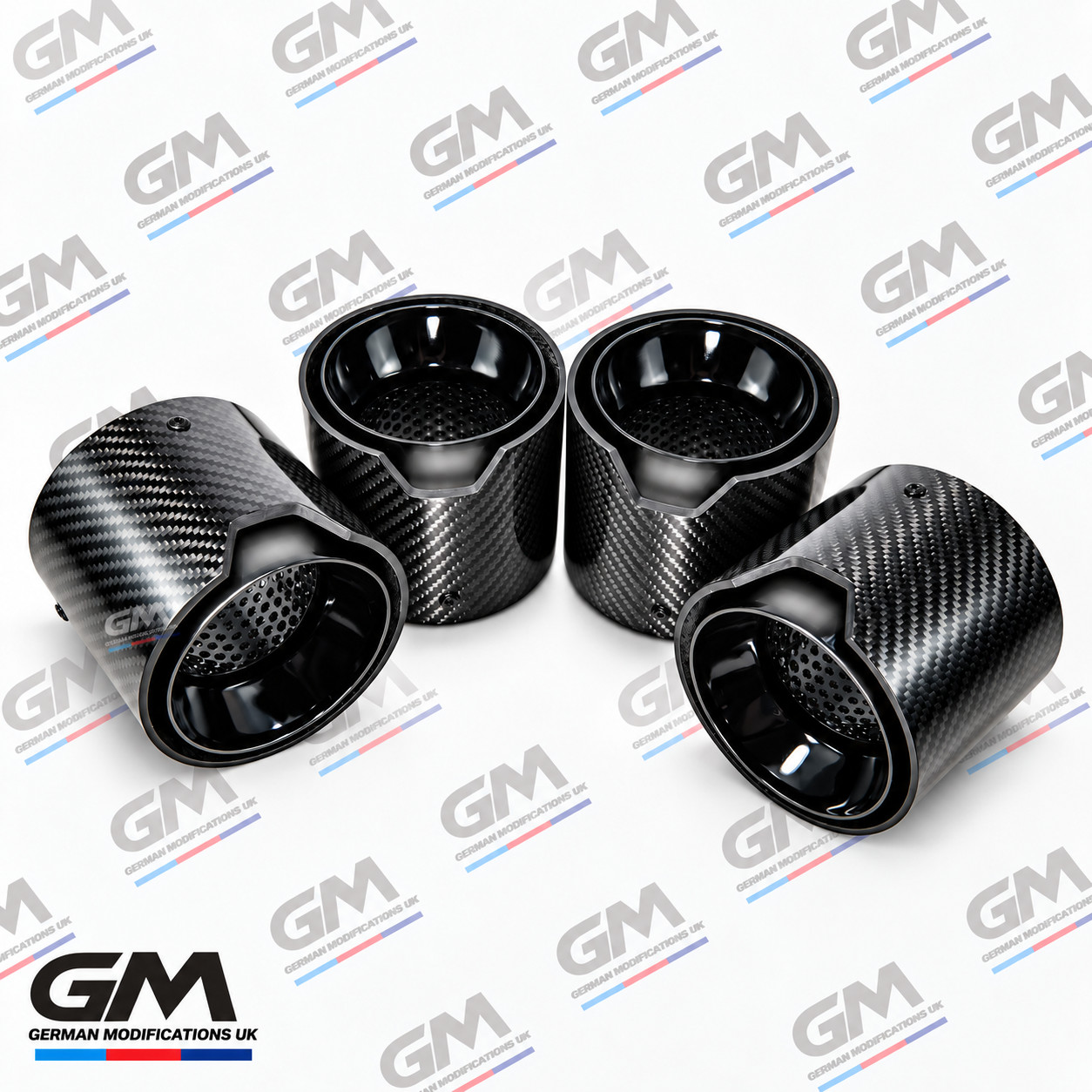 4 x M2 M3 M4 Black Carbon Fibre Exhaust Tips G80 G81 G82 G83 G87