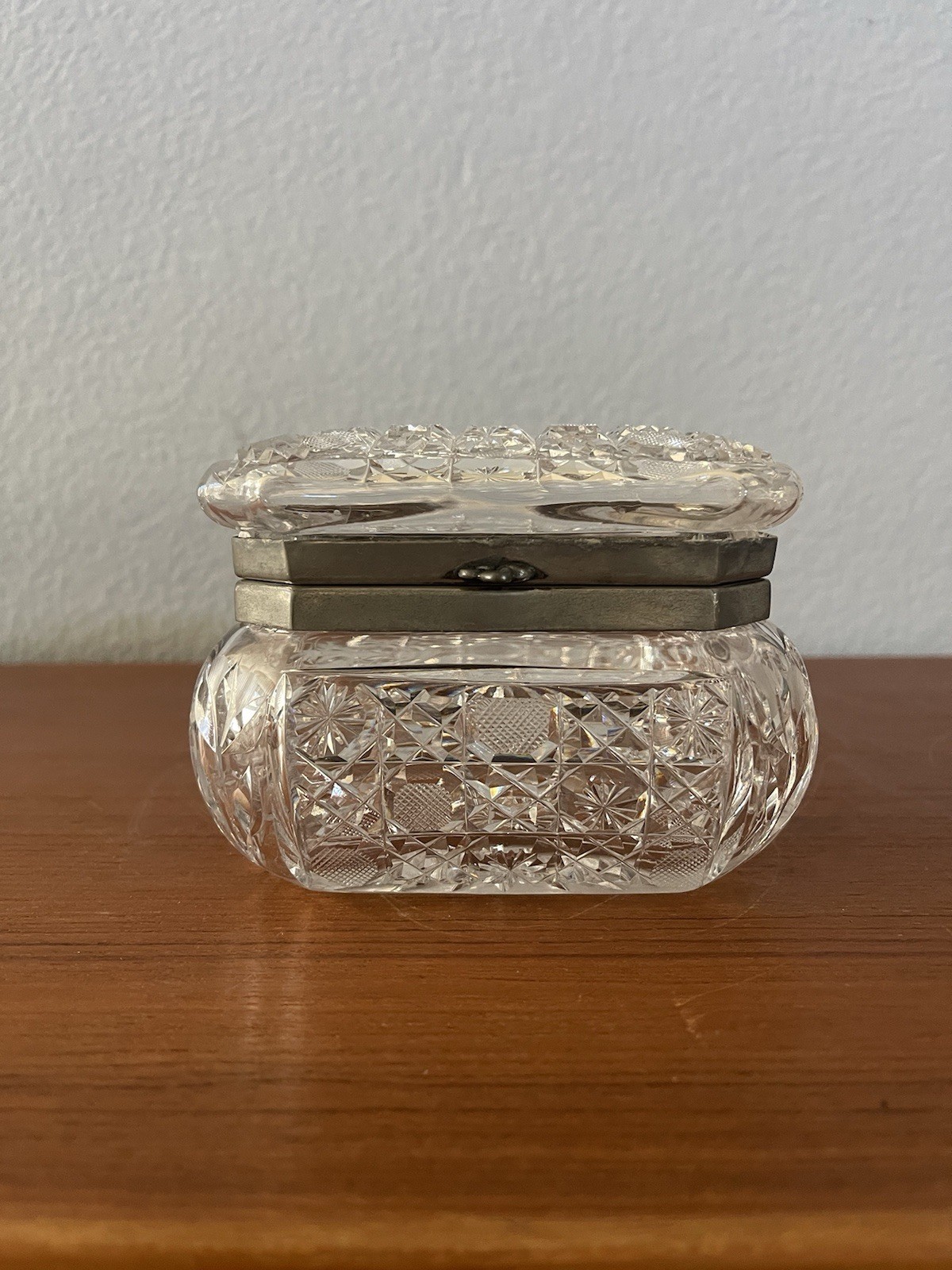 Vintage French Cut (Baccarat Style) Crystal Casket Box Vintage French Cut (Baccarat Style) Crystal Casket Box
