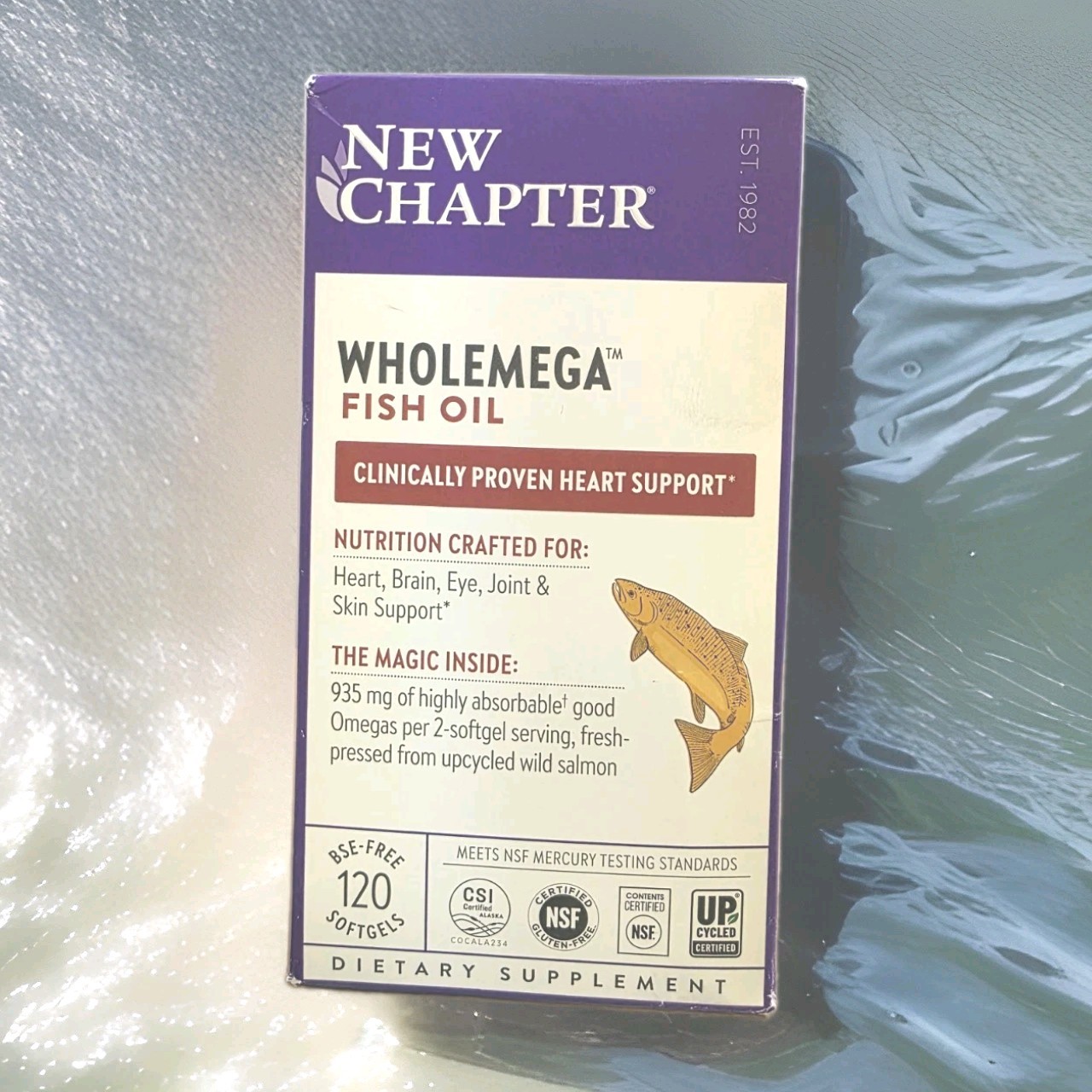 New Chapter Wholemega Fish Oil Dietary Supplement 120 Softgels Halal New Chapter Wholemega Fish Oil Dietary Supplement 120 Softgels Halal