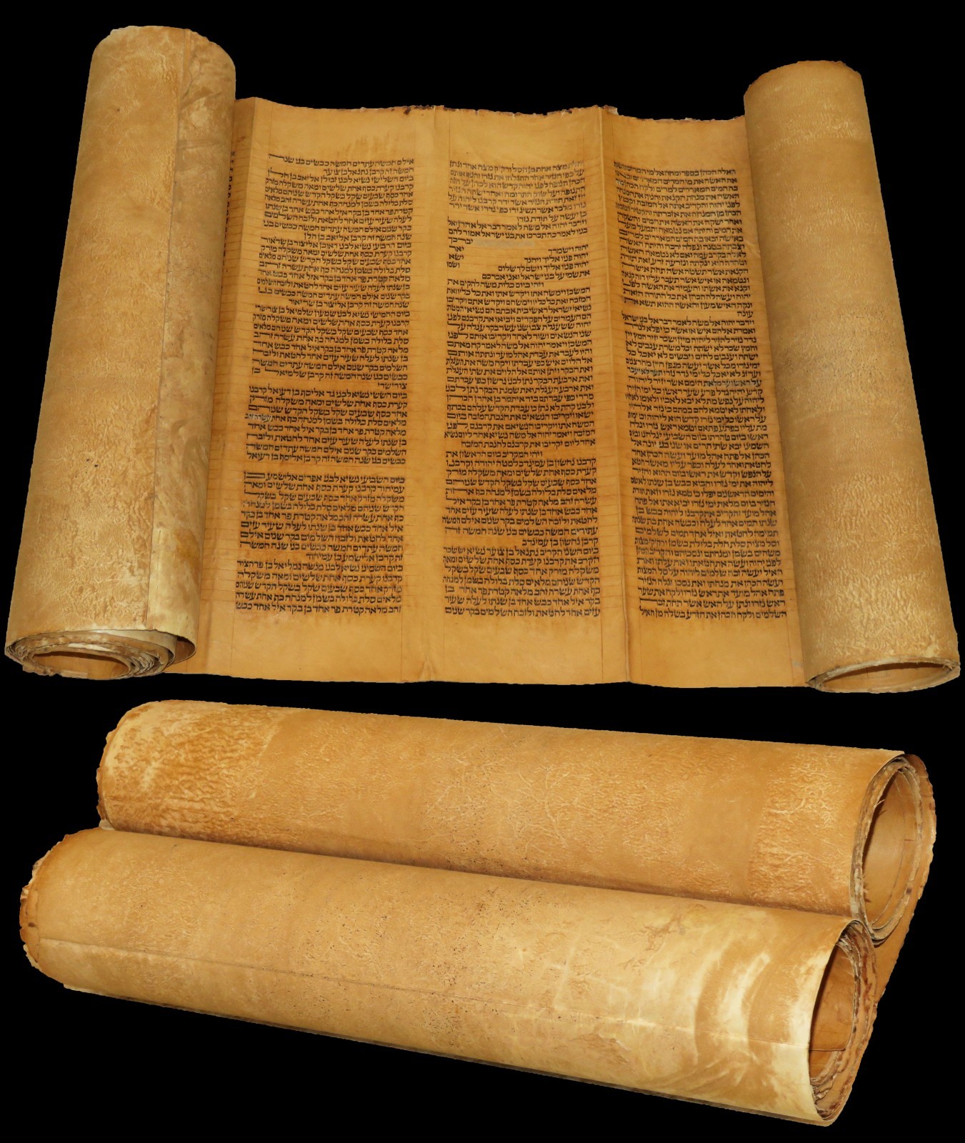Antique Moroccan Torah Scroll Book of Numbers 300-Year-Old Manuscript Judaica
