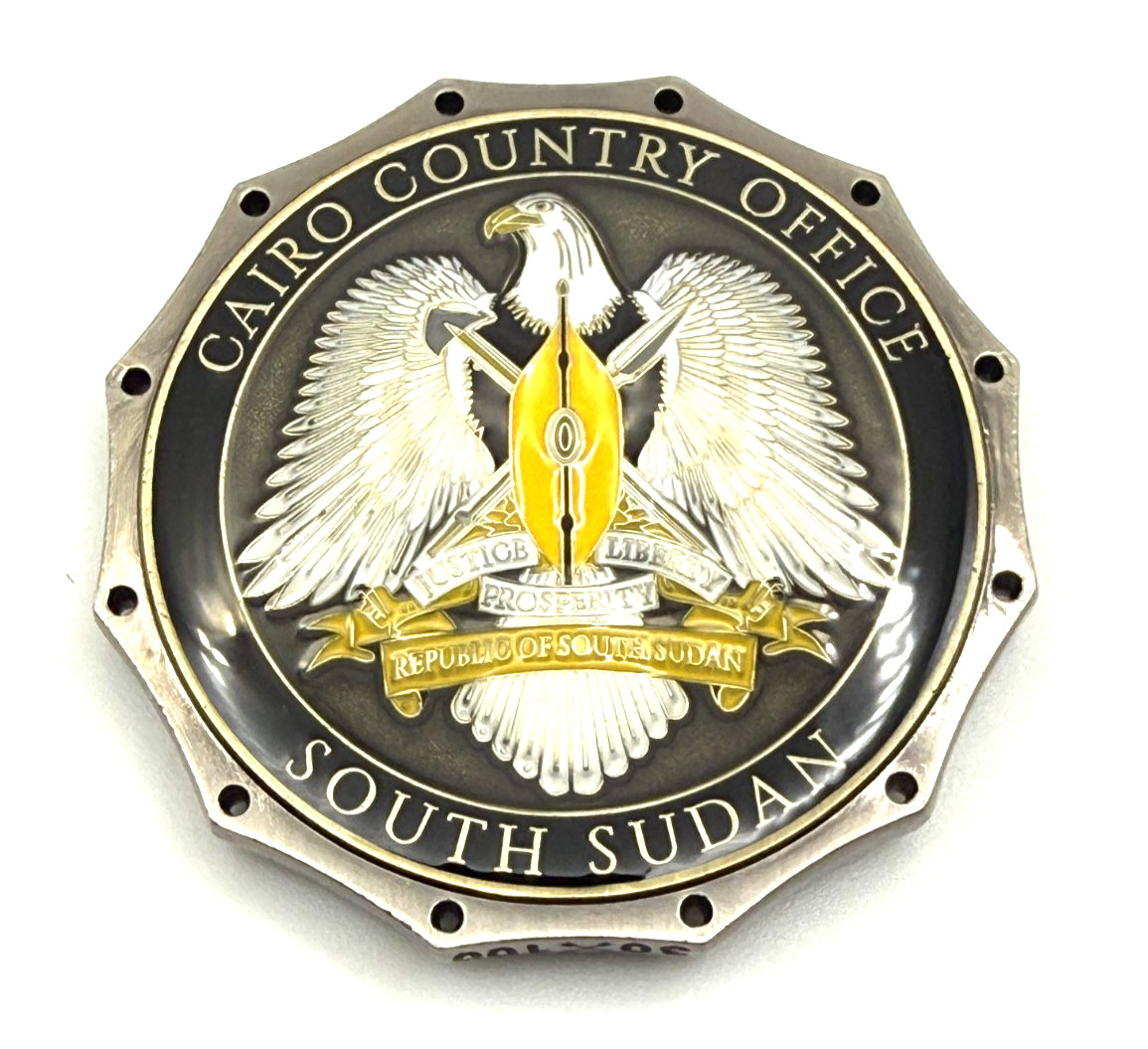 G67 DEA Cairo Country Office South Sudan Serialized Narcotics Challenge Coin G67 DEA Cairo Country Office South Sudan Serialized Narcotics Challenge Coin