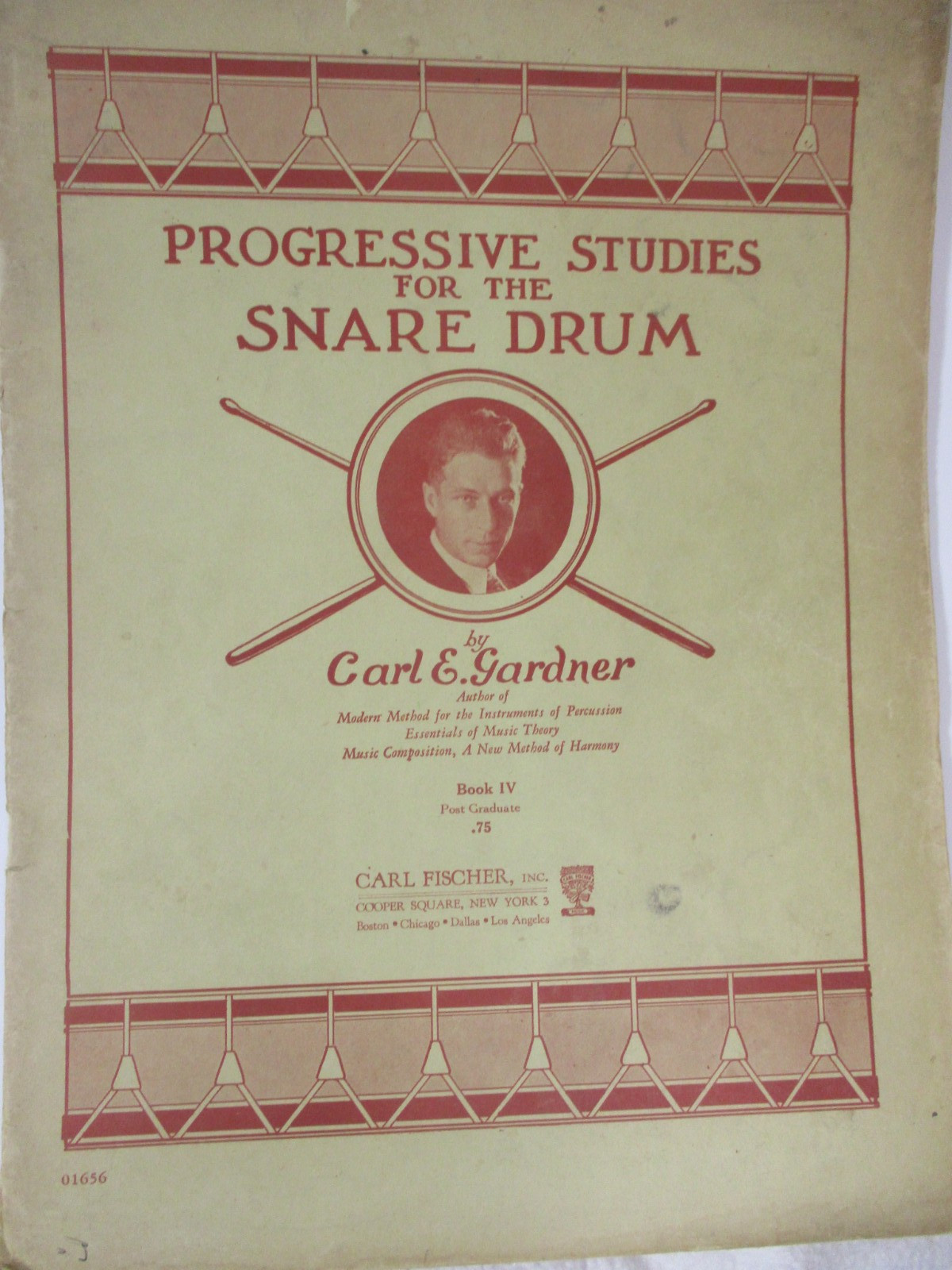 Vintage Gardner 1928 Snare Drum Book IV Post-Graduate Harr Harris 1949