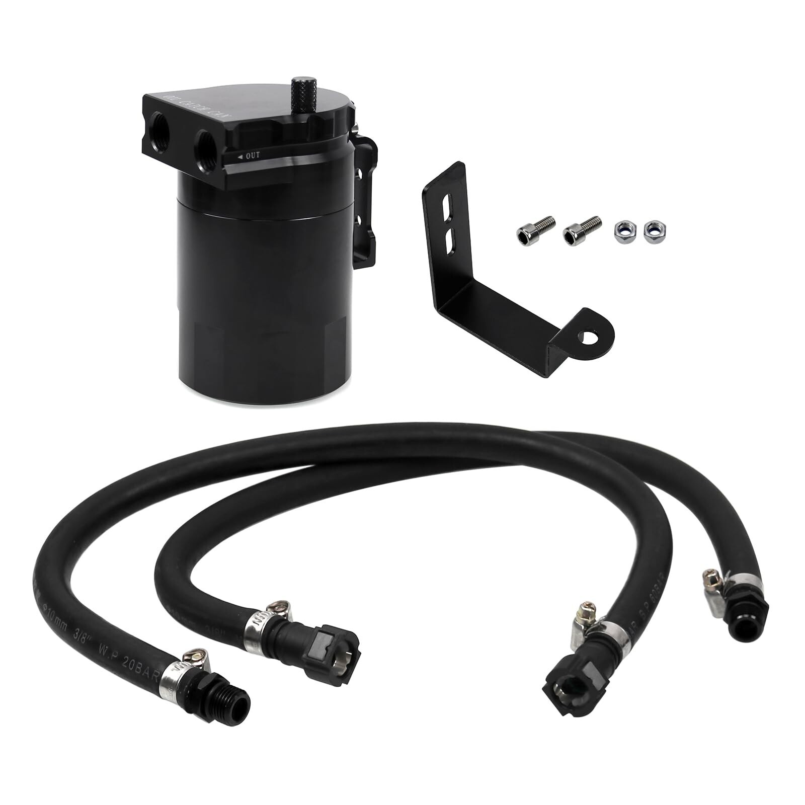 RULLINE Oil Catch Can Compatible with 2014-2018 Chevy Silverado 1500 GMC Sier... RULLINE Oil Catch Can Compatible with 2014-2018 Chevy Silverado 1500 GMC Sier...