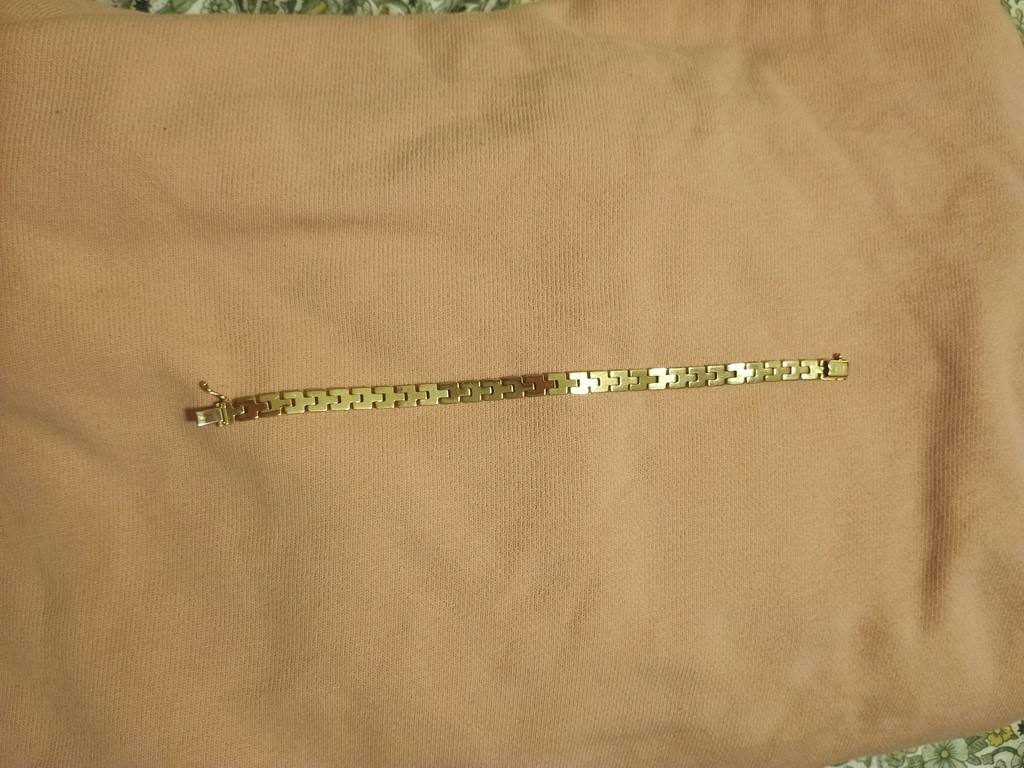 Vintage 14K Yellow Gold Panther Link Bracelet – 7 Inches, 10.6g
