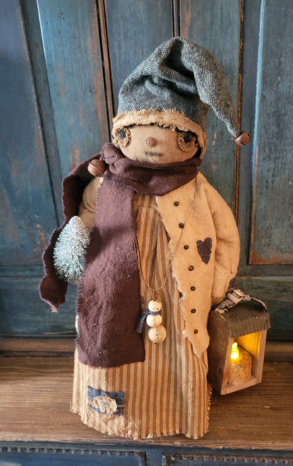 ❄️ Sweetest Primitive Handmade Snow Doll 