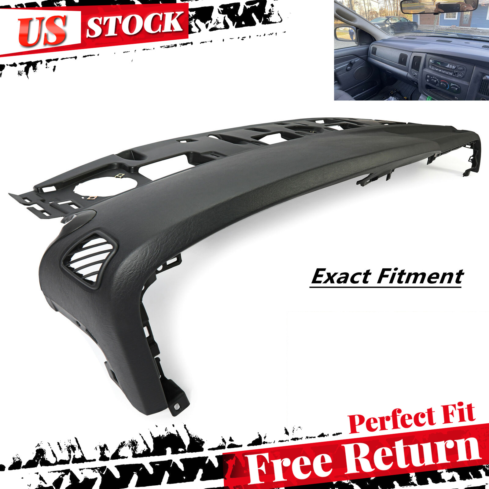 Mold Dashboard Dash Cover Replacement For 02-05 Dodge Ram 1500 2500 3500 Gray Mold Dashboard Dash Cover Replacement For 02-05 Dodge Ram 1500 2500 3500 Gray