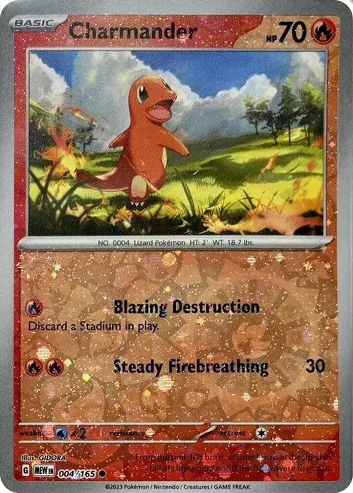 Charmander (Reverse Cosmos Holo) (Costco Exclusive) Holo Promo NM 004/165