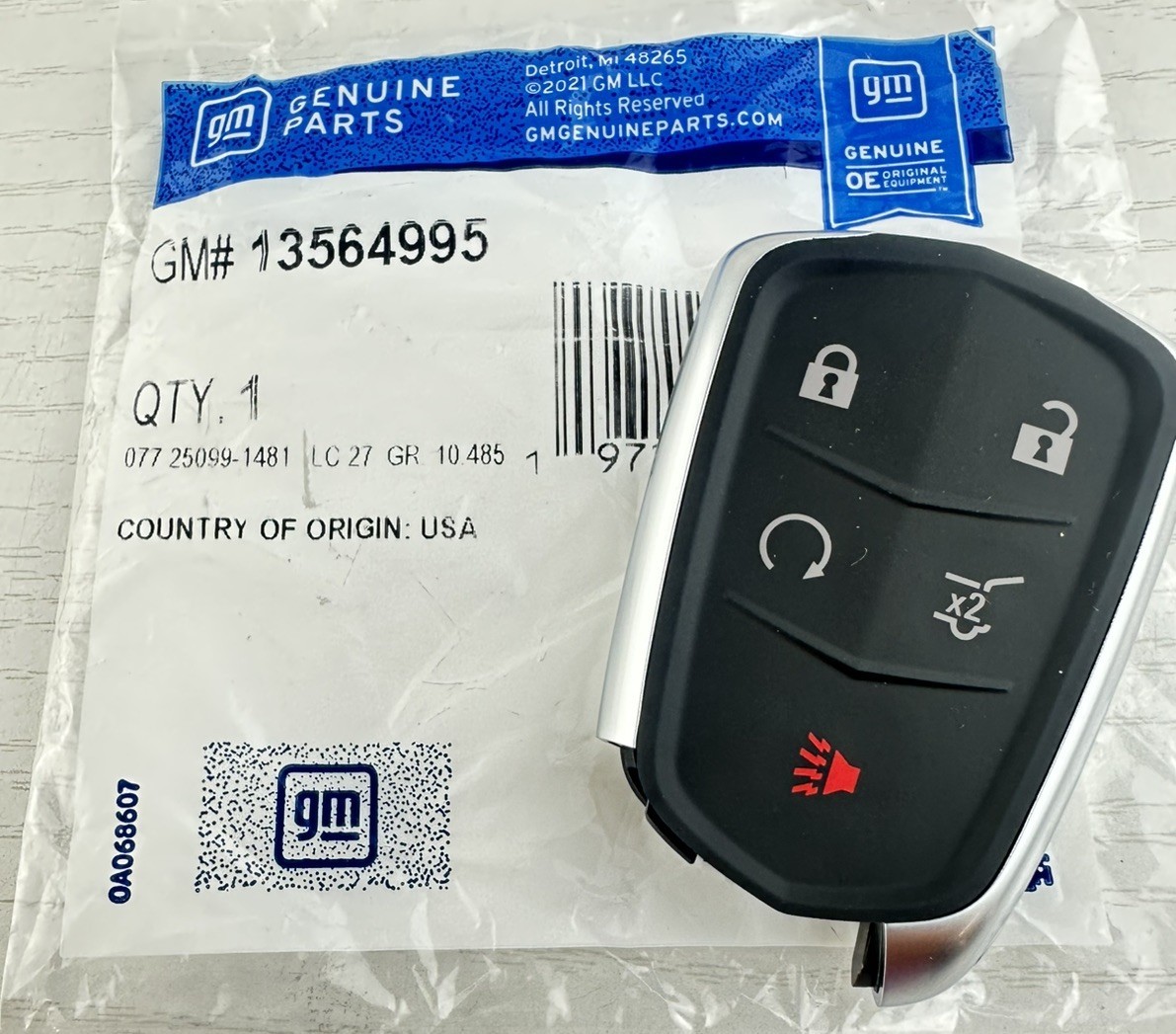 NEW OEM 2020-2024 CADILLAC XT4 XT5 XT6 REMOTE START SMART KEY FOB 13564995 NEW OEM 2020-2024 CADILLAC XT4 XT5 XT6 REMOTE START SMART KEY FOB 13564995