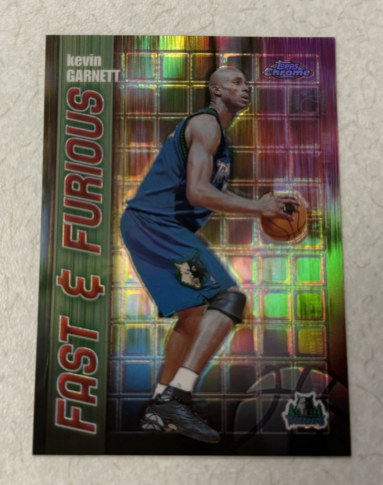 2001-02 Kevin Garnett Topps Chrome Fast & Furious Refractor Card #FF07 READ