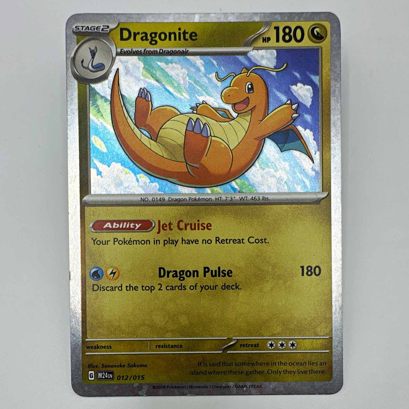 The Pokémon Company Dragonite Cosmos Holo EN Misc Cards 149/165 Stage 2 180HP