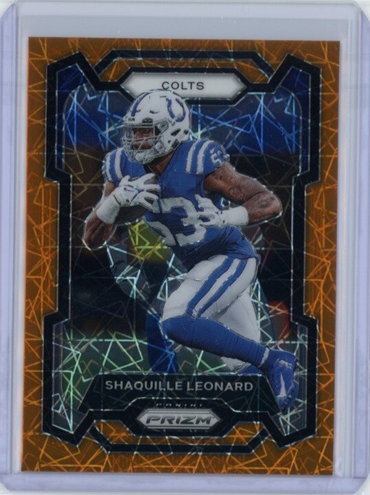 SHAQUILLE Darius Leonard 2023 Panini Prizm Orange Lazer #131 Colts SHAQUILLE Darius Leonard 2023 Panini Prizm Orange Lazer #131 Colts