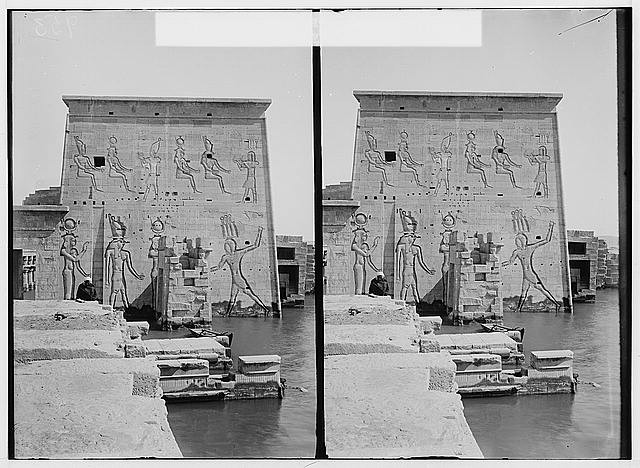 Photo:Philae Egypt 1900s Temple of Isis First Pylon Egyptian Views