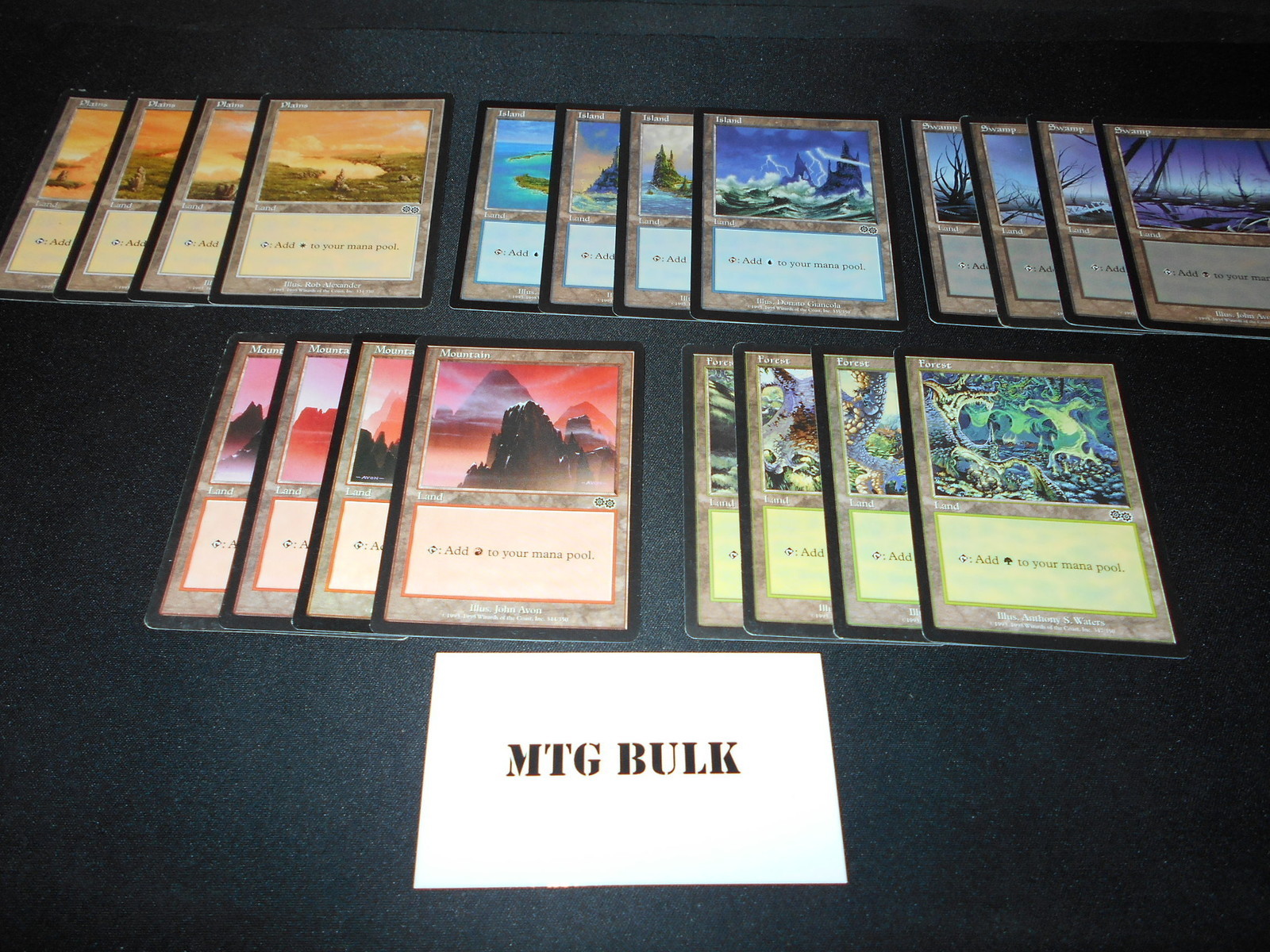 20 Basic Land - URZA'S SAGA - 1x of each art - Sets - Magic MTG FTG