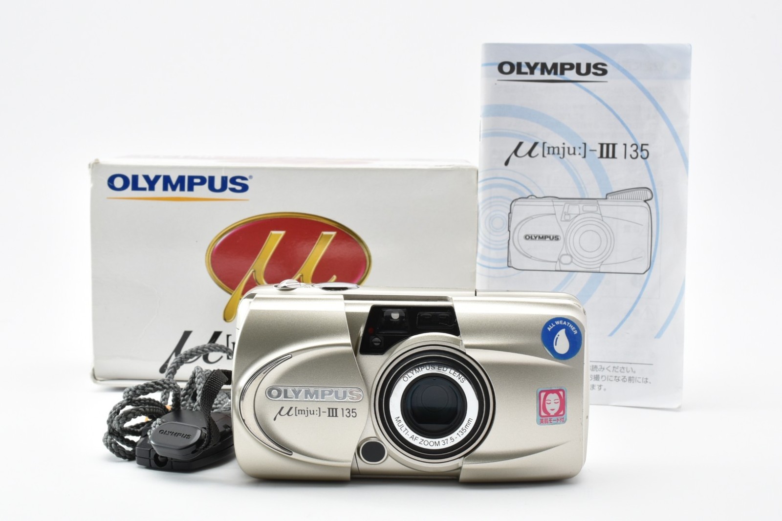 [N MINT inBox] OLYMPUS µ mju III 135 Stylus Point & Shoot 35mm Film Camera JAPAN
