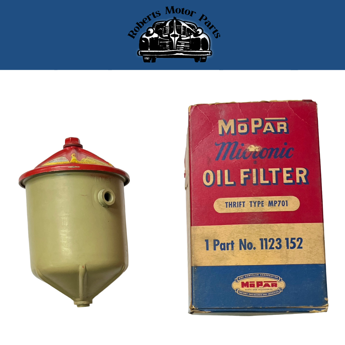 New Old Stock Micronic Oil Filter for 1934-1957 DPCD 6-Cylinder Models #1123152