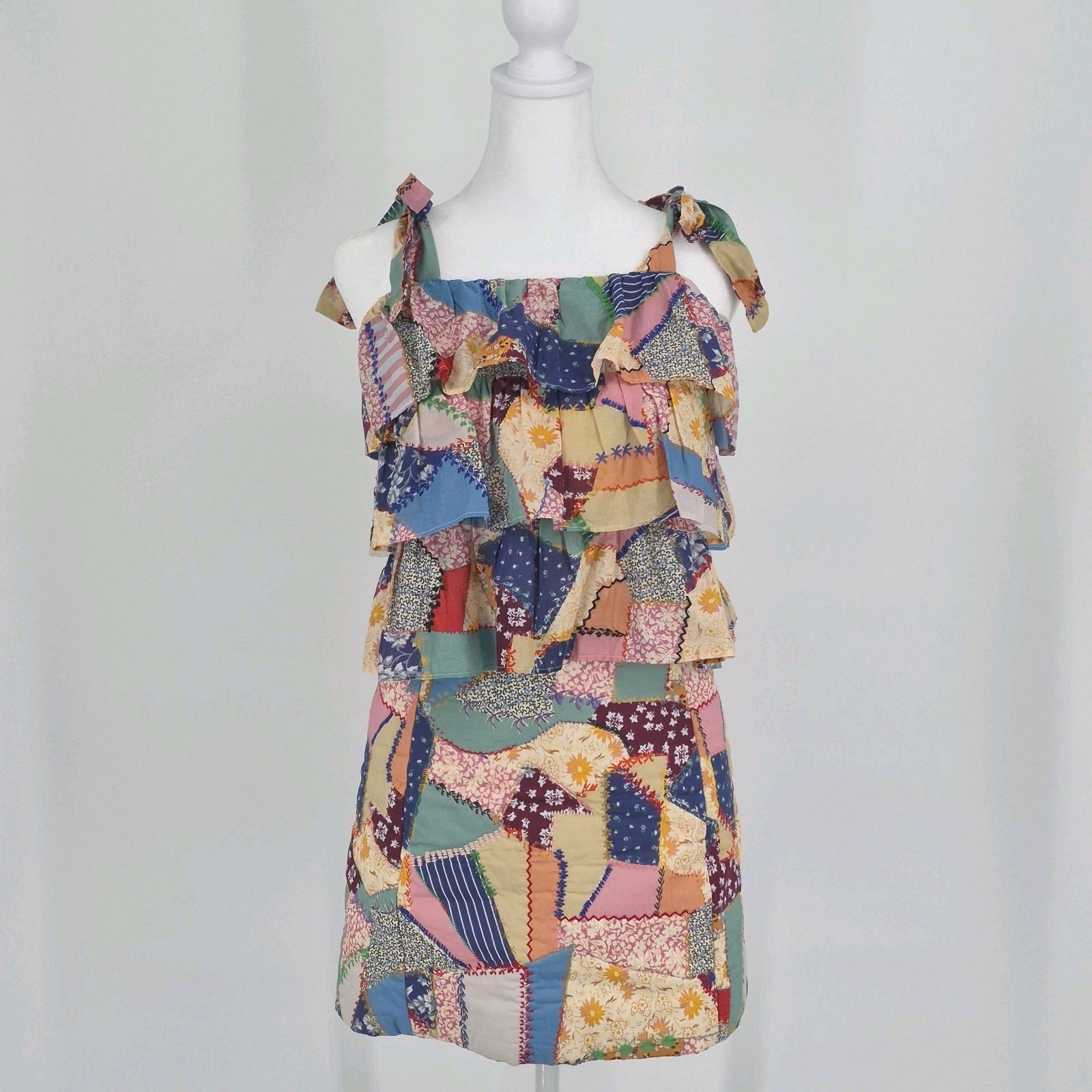 Sézane x Sea NY Patchwork Set Jacopa Blouse & Neli Skirt Floral Multi Sz 36