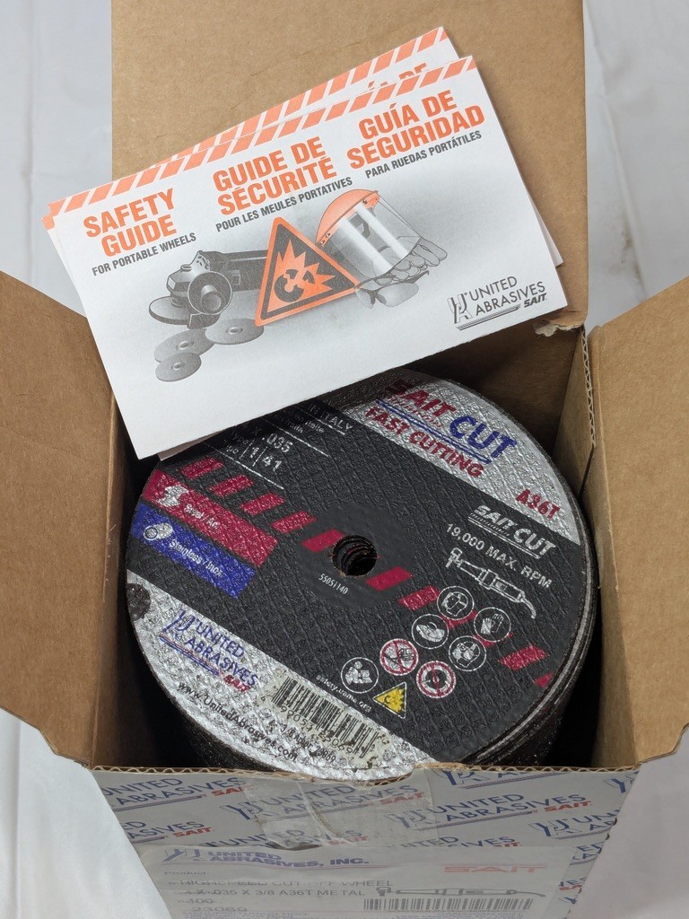 100 PACK United Abrasives SAIT HS Cut-Off Wheels 4\ 100 PACK United Abrasives SAIT HS Cut-Off Wheels 4\