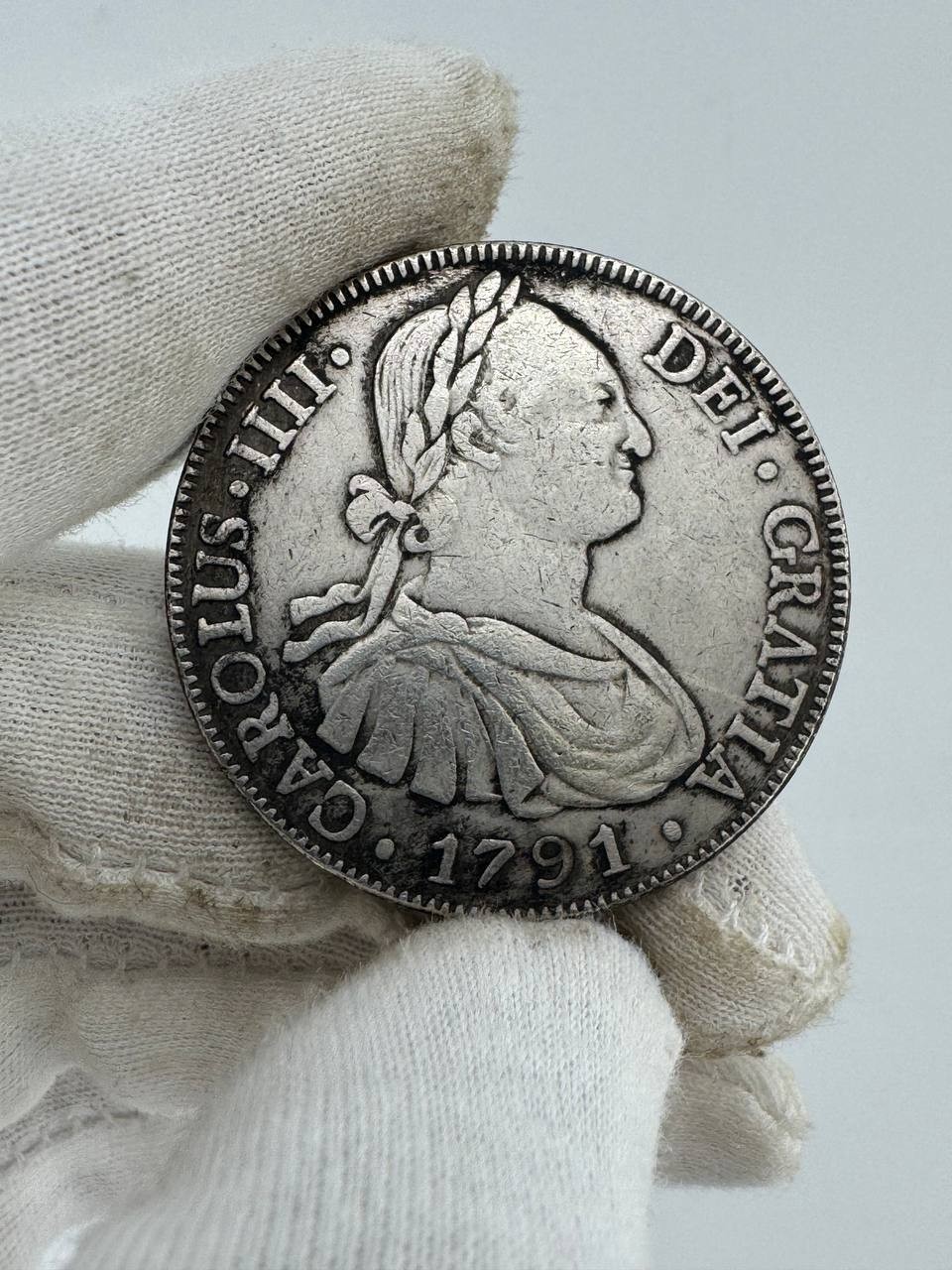 Coin 8 Reales P.R. 1791 Carlos IIII Spanish Colonial