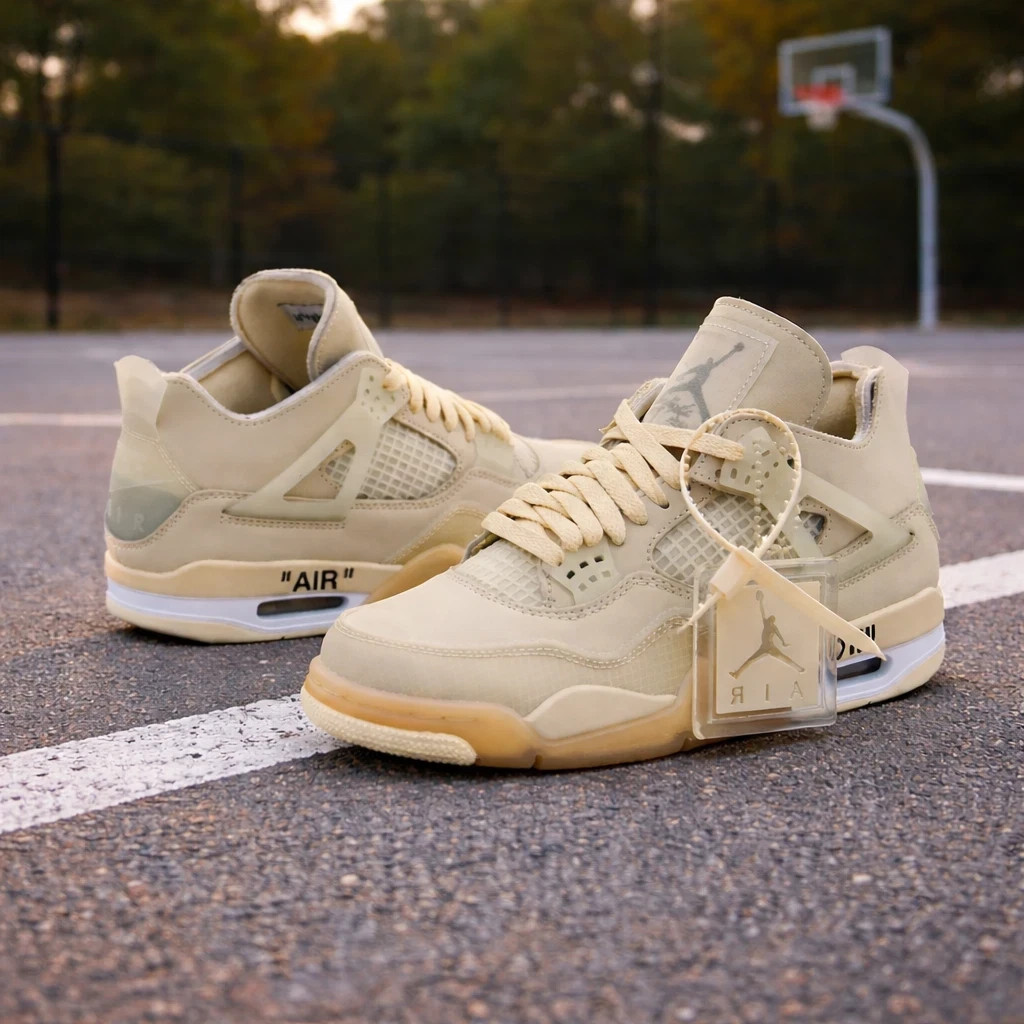 Jordan 4 Retro Off-White Sail Cream Beige Size US 7-12 (Men's) NEW