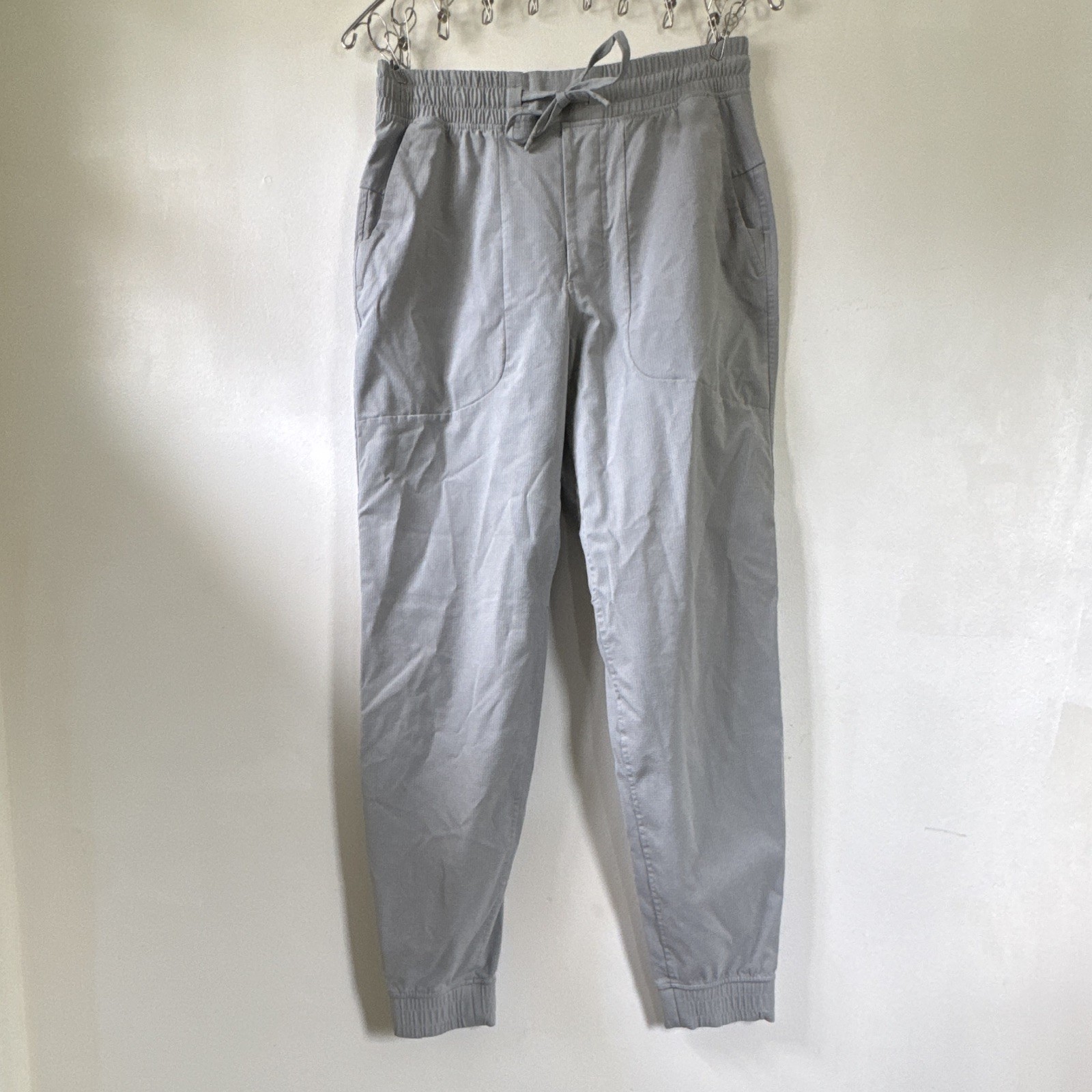 Lululemon ABC Jogger Air Woven Mens M Gray Pants LM5AJPS Drawstring Lululemon ABC Jogger Air Woven Mens M Gray Pants LM5AJPS Drawstring