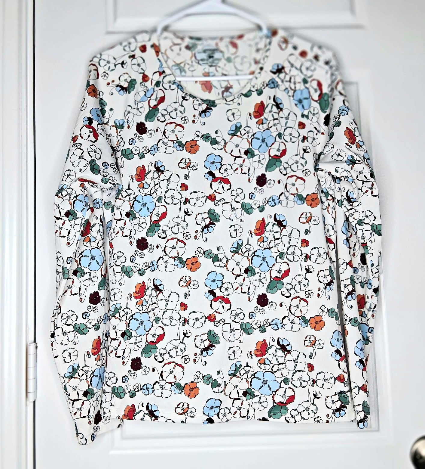 Patagonia Capilene Performance Baselayer Women’s L Long Sleeve Floral Crew Top