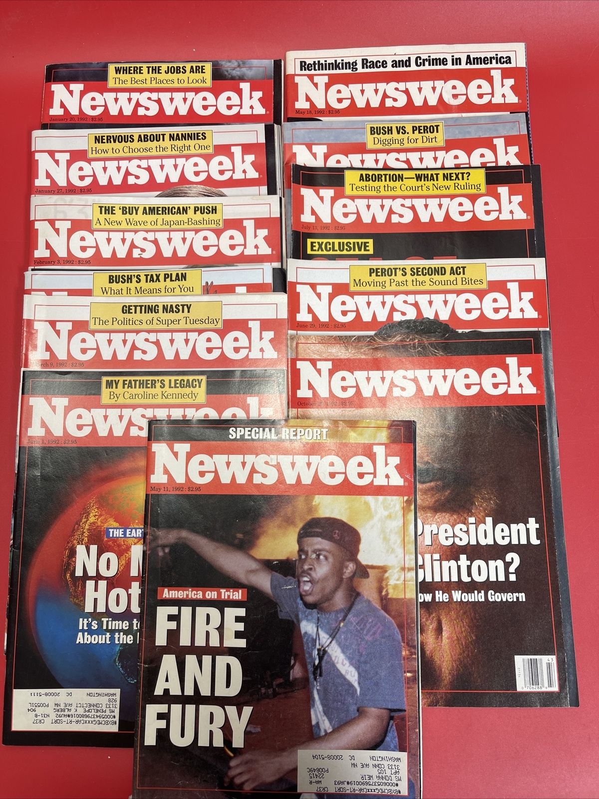 Vintage Newsweek Magazines/ Lot 11 (1992) Jan-Oct