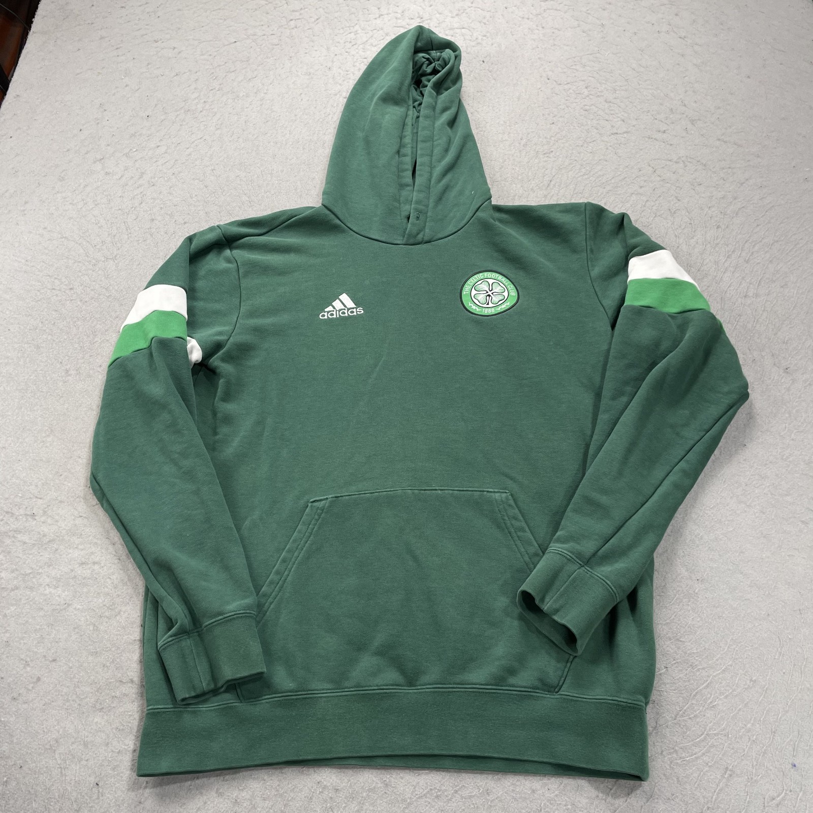 Celtic Football Club Hoodie Mens Medium Green Adidas Sweatshirt Soccer Pullover