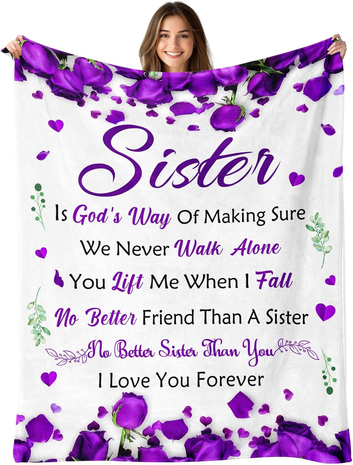 Sister Birthday Gifts from Sister or Brother, to My Sister Blanket, 50