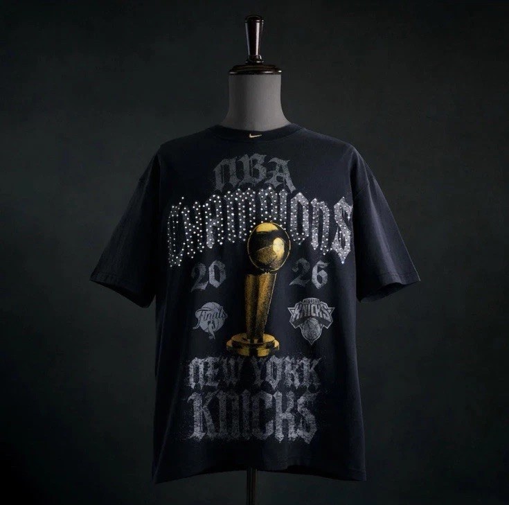 Nike New York Knicks 2026 NBA Finals Champions Authentic On Court T-shirt - XL