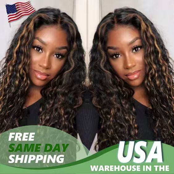 200% Density Brazilian Virgin Wigs 13x4 Water Wave Ombre 1B/30