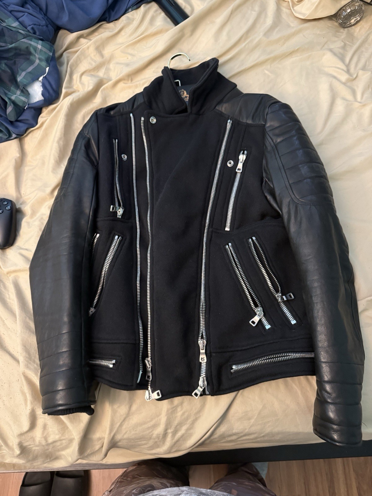 Balmain Moto Leather Jacket SIZE S