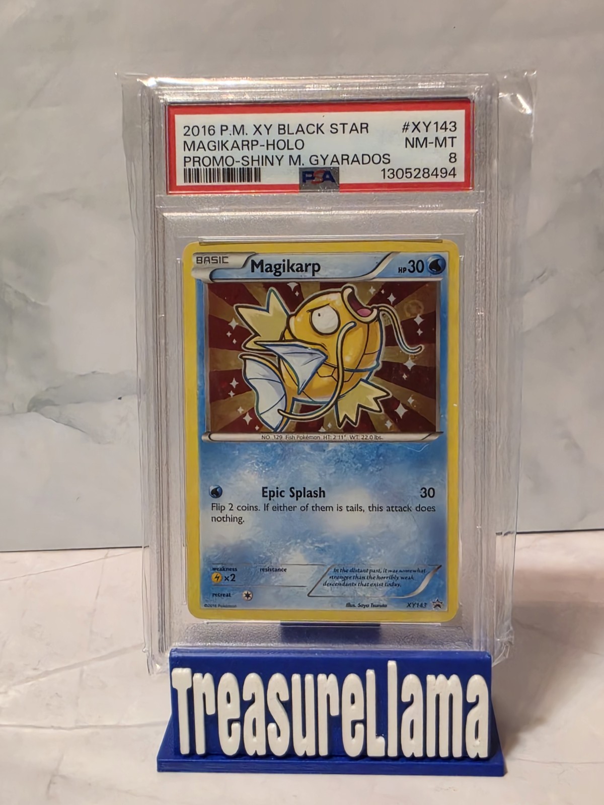 2016 XY Black Star Promo Magikarp #XY143 Shiny Mega Gyarados Holo English PSA 8