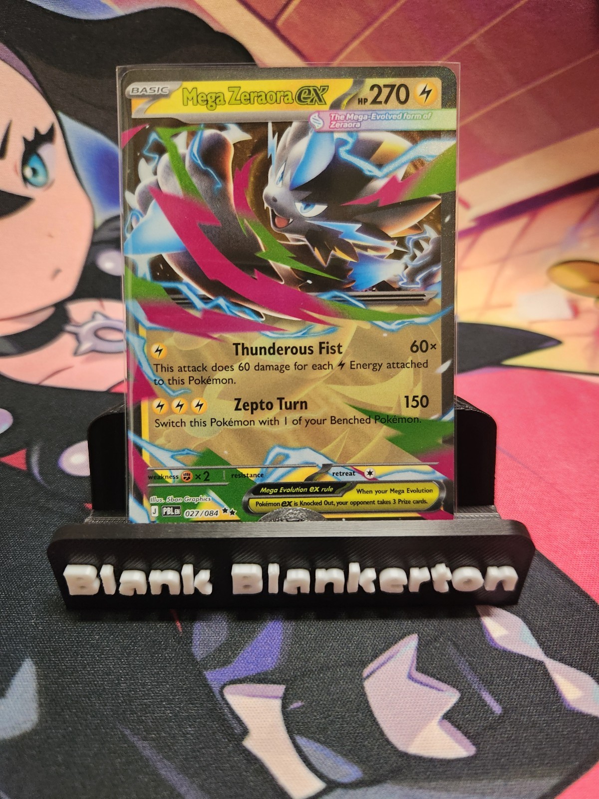 Pokemon TCG Mega Zeraora ex 027/084 ME05 Pitch Black Double Rare
